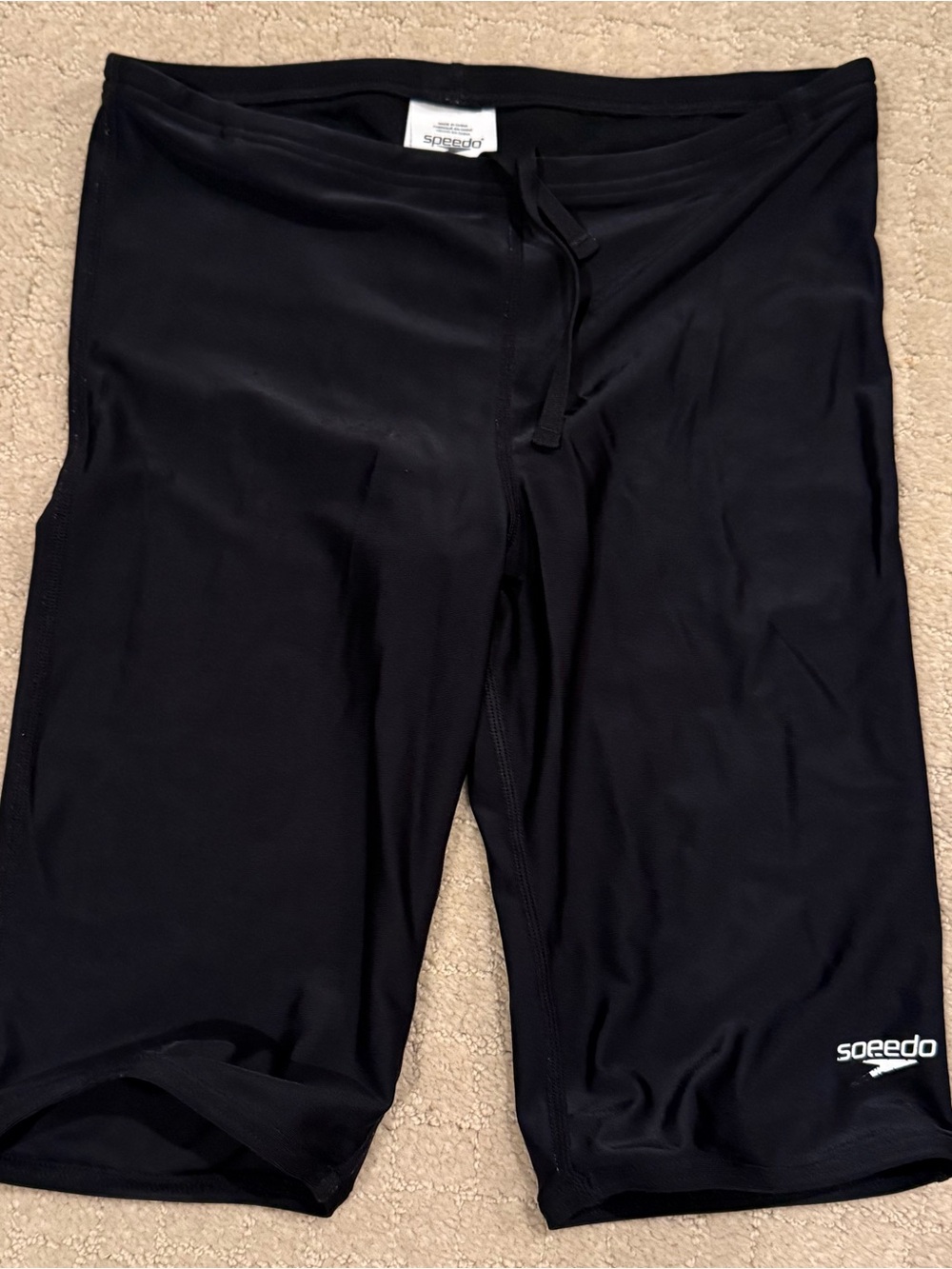Men's thigh length Speedo swim trunks